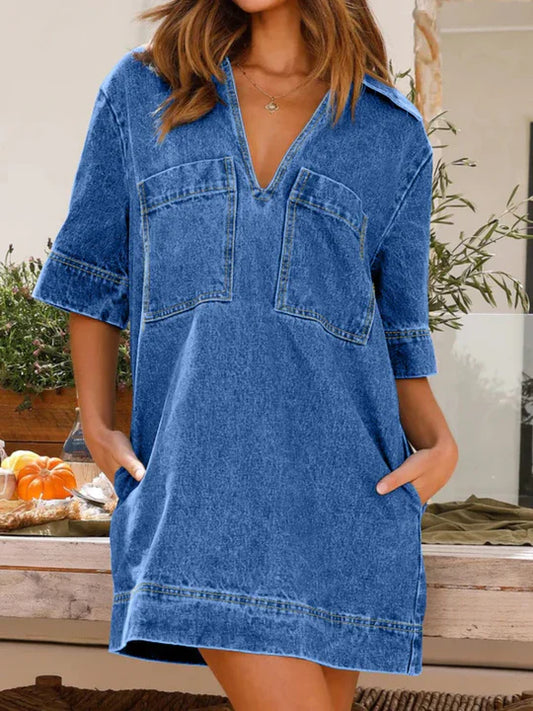 Erna - Elegantes Kleid aus Denim