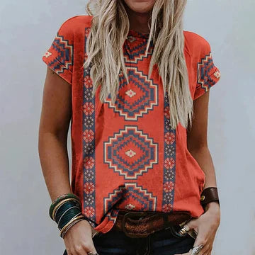 Ursina - Top mit Vintage-Druck