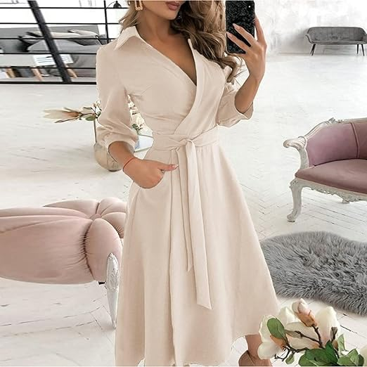 Eleanor - Modisches Kleid Mit Langen Ärmeln