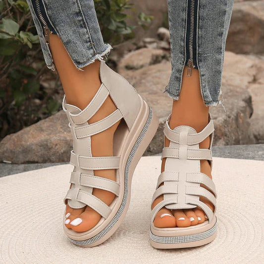 Maren - Strassverzierte Plateausandalen Für Frauen