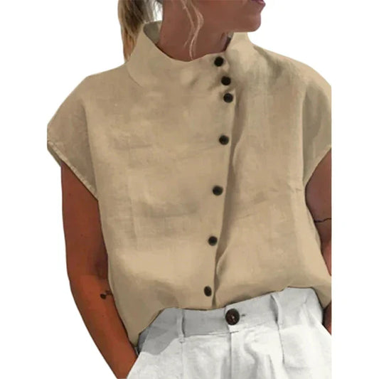 Oja - Elegante Bluse mit Stehkragen für Frauen