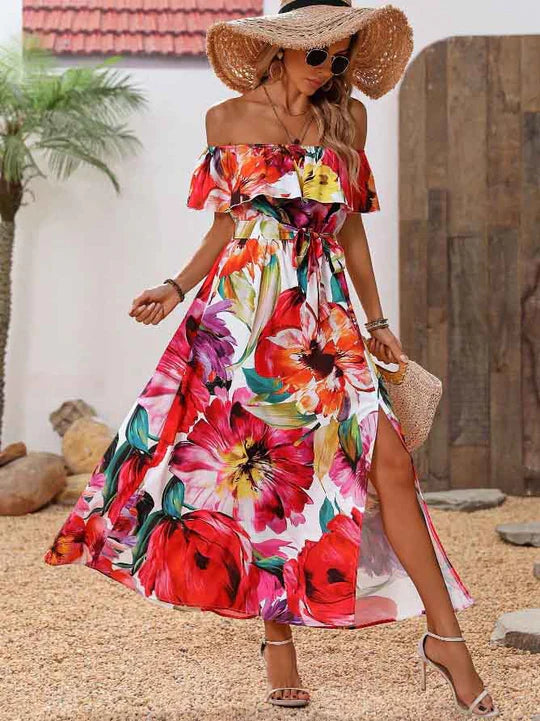 Ivonna - Bedrucktes langes Kleid