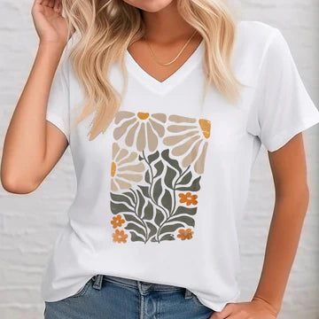 Tabitha -  Vintage Blumen Illustration Shirt