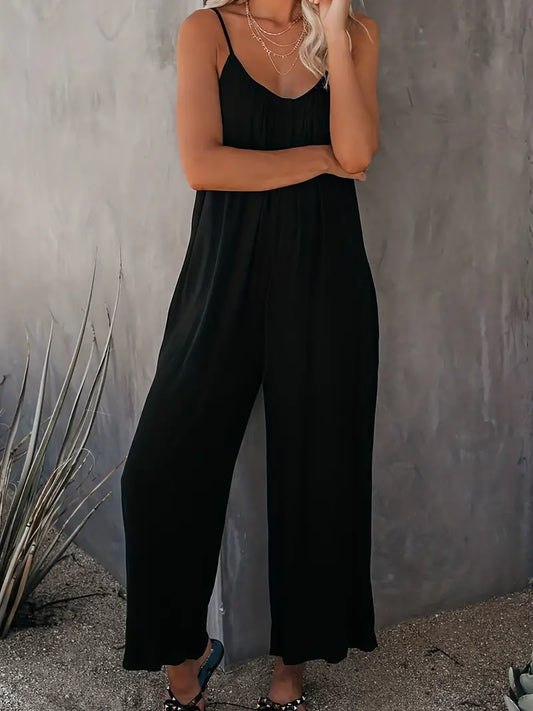 Charm – Lässiger Boho-Overall mit weitem Bein