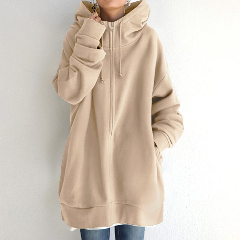 Kuscheliger Winter-Kapuzenpullover in Übergröße - Cassandra