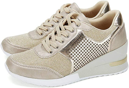 Amelia - Orthopädische Turnschuhe mit hohem Absatz und Keilabsatz