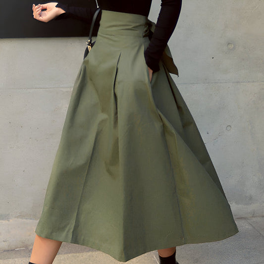 Malena | Damen koreanische Mode langen Rock