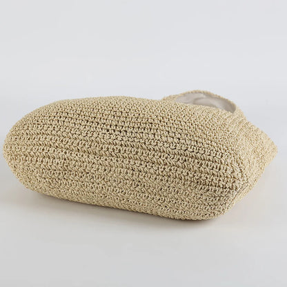 Marlene | Elegante Stroh Strandtasche