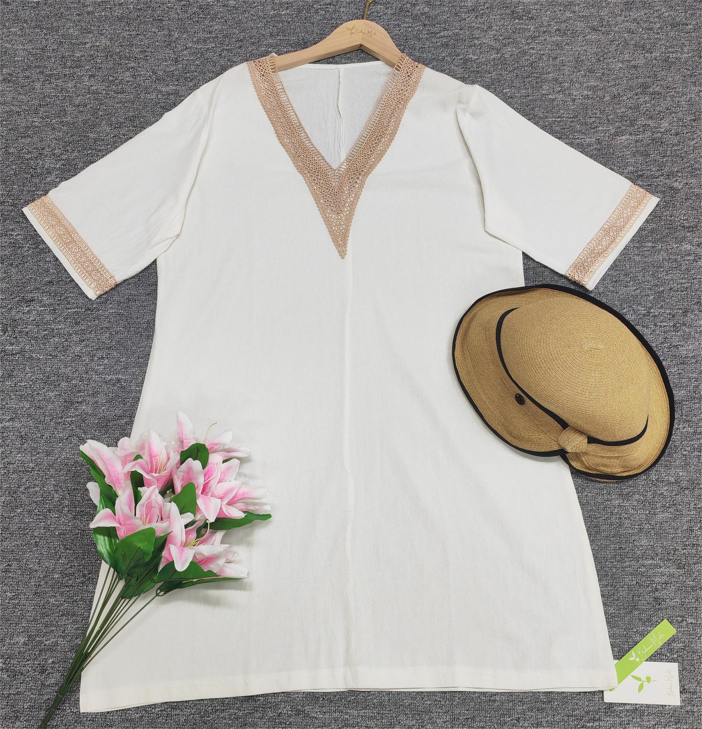 Naturlux - Bequemes Minikleid mit 3/4-Ärmeln