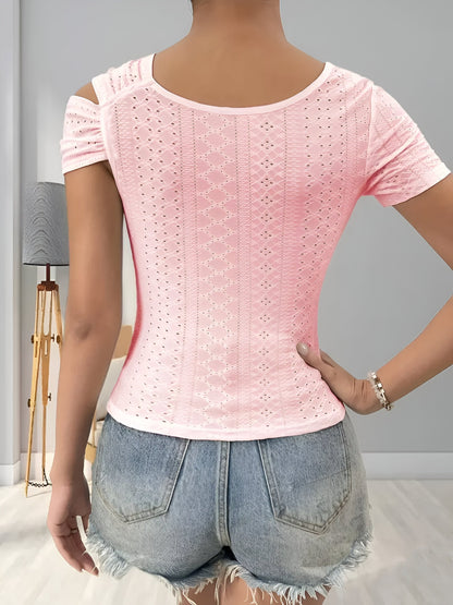 Malene | Elegante asymmetrische Schulterbluse