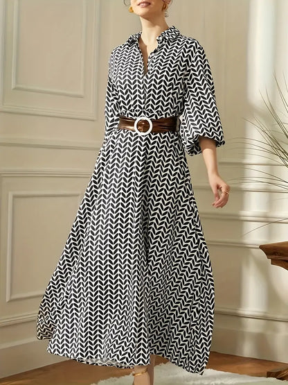 Anna – Elegantes Maxikleid mit Knopfleiste vorne