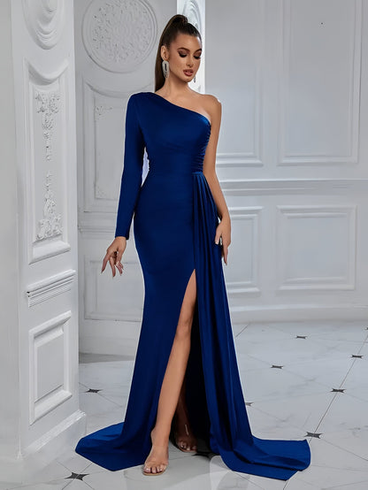 Esmeralda | Elegantes Drapiertes Seidenabendkleid