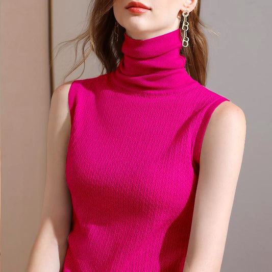 Kiran | Gemütlicher hochgeschlossener ärmelloser Pullover