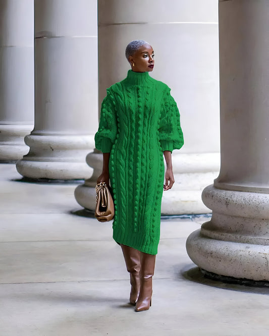 Jacinta | Sexy Strickkleid mit hohem Schlitz