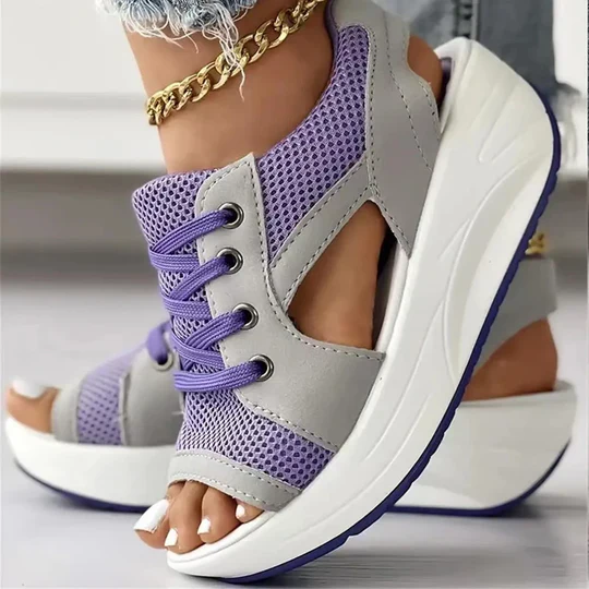 Klara - Plateau-Peep-Toe-Sandalen