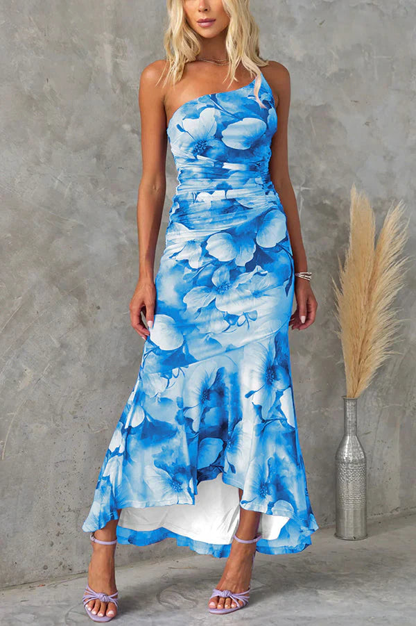 Monika -  Buntes geblümtes Leberkleid