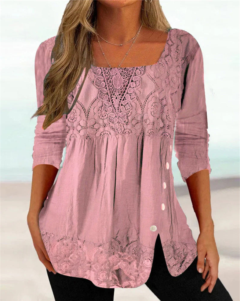 Lila - Stylische Bluse für den Frühling