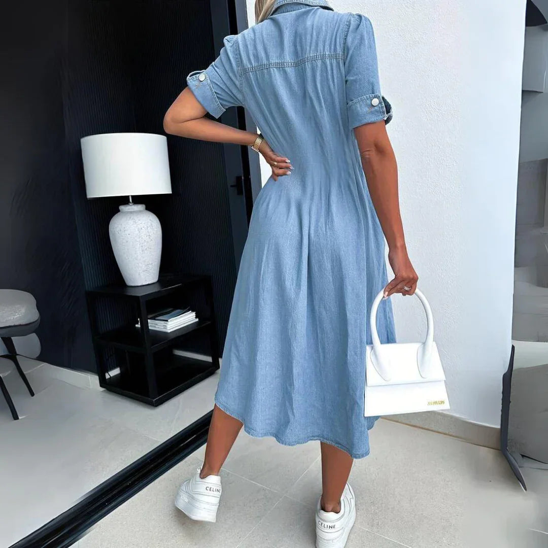 Lara – Jeans-Midikleid