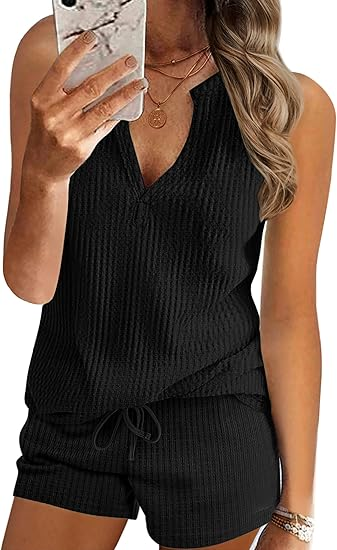 Charlotte - Lässiges Sport V-Ausschnitt Sommer T-Shirt Damen Set