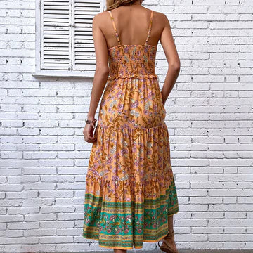 Korinna - Bohème-Kleid mit Rüschendetail