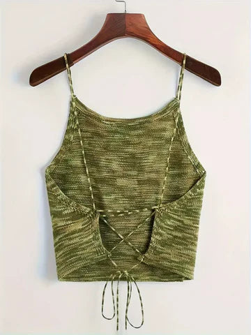 Kalista - Rückenfreies Stricktop mit Spaghettiträgern