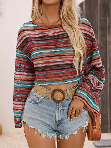 Kamilah - Top mit ausgestellten Ärmeln