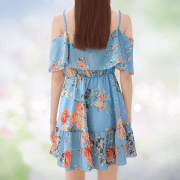 Ulinea - Bedrucktes schulterfreies Kleid
