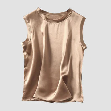 Griseldis - Ärmelloses Seidensatin-Top
