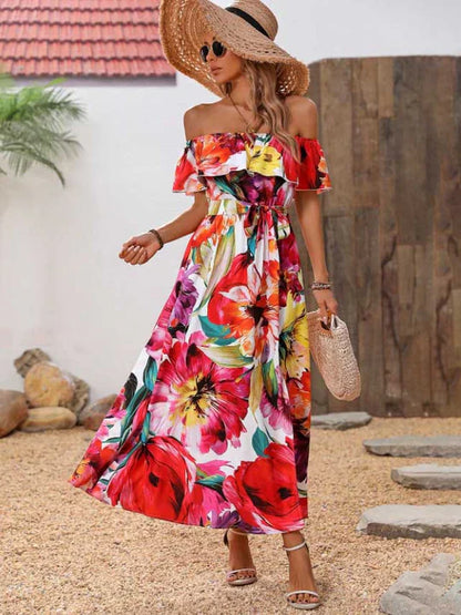 Ivonna - Bedrucktes langes Kleid