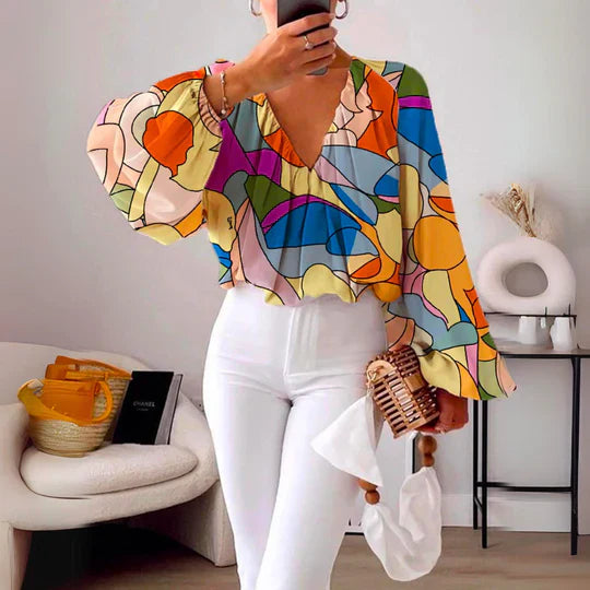Xanthe - Mehrfarbige Bluse