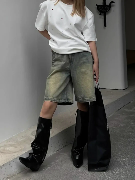 Virginia -  Lockere Jeansshorts