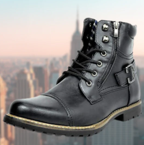 Muriel - Leder-Motorradstiefel für Männer