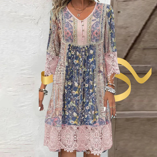 Leonie - Spitzenkleid mit Vintage-Muster