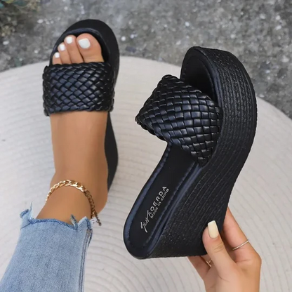 Georgia - Geflochtene Keilsandalen Für Frauen