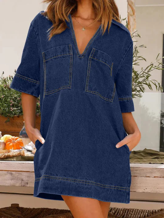 Erna - Elegantes Kleid aus Denim
