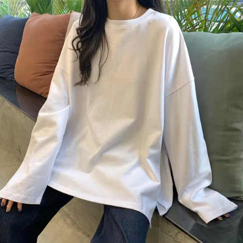 Desirae - Harajuku Langes T-Shirt Frühling Herbst
