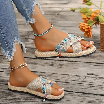 Iliana - Geflochtene Crisscross-Sandalen für Frauen