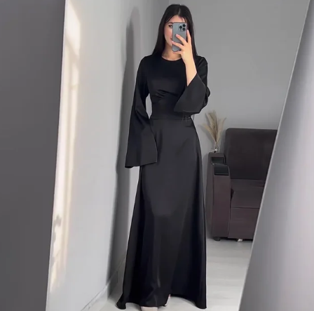 Irma - 2024 Damen Satin Lange Kleider Sexy Spitze