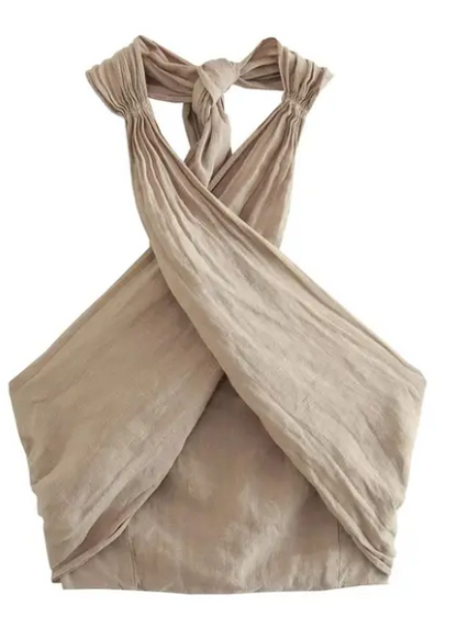 Amalia - Trafza Streetwear Khaki Anzüge Frauen ärmellos