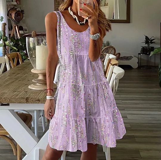Elsie - Ärmelloses Kleid Mit Blumenmuster Für Damen