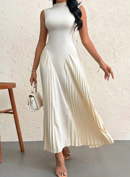 Irmele - Elegantes Kleid mit rundem Halsausschnitt und langem Rock