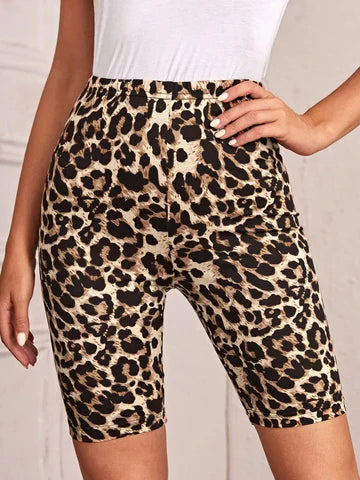 Zaylee - Fahrradshorts mit Leopardenmuster