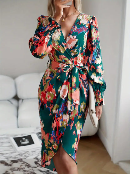 Ansen - Allover Print Wickelkleid
