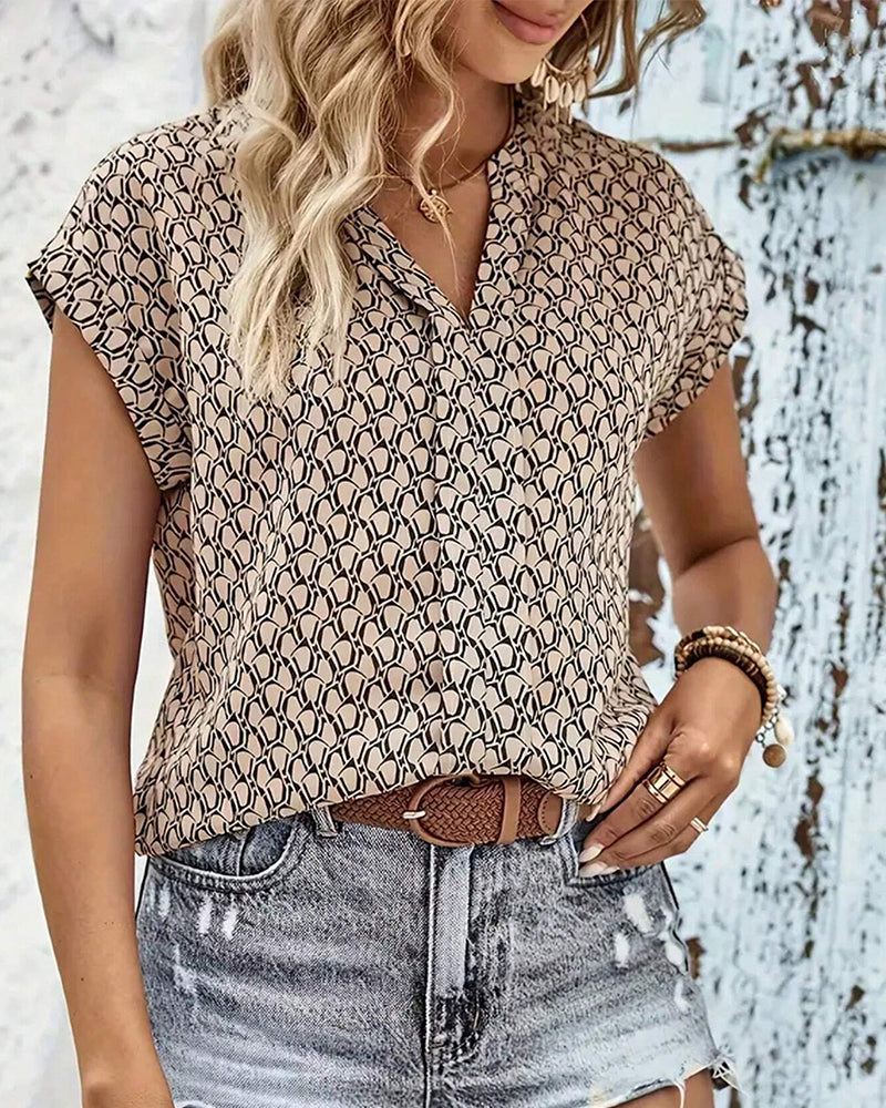 Caprice - Lässige Bluse mit V-Ausschnitt