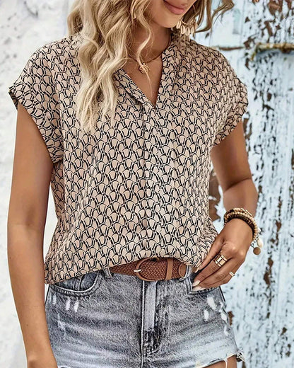 Caprice - Lässige Bluse mit V-Ausschnitt