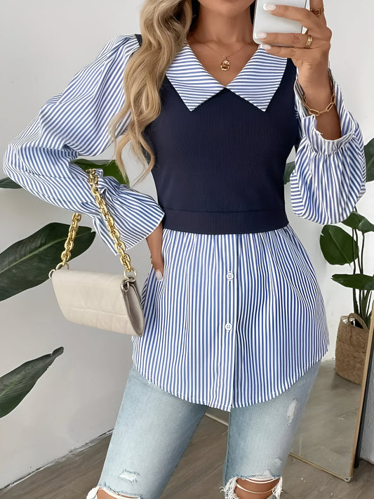 Greta | Stylische Bluse mit Blockstreifen