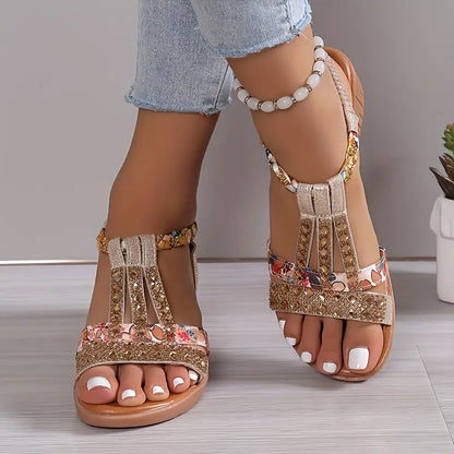 Sophia - Damen Sandalen mit Strassmuster