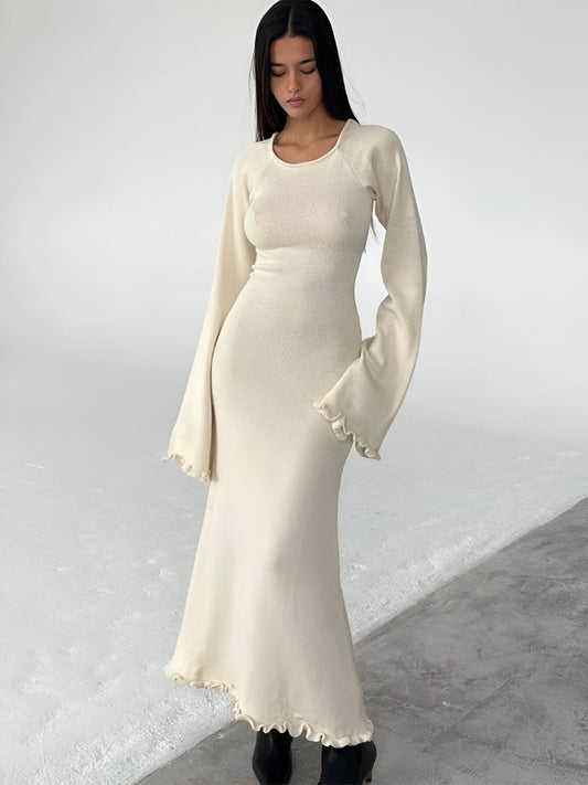 Elza | Elegantes & Sexy Rückendekolleté Rüschenkleid
