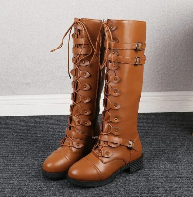 Quirah - Retro-Schnürstiefel mit Schnalle