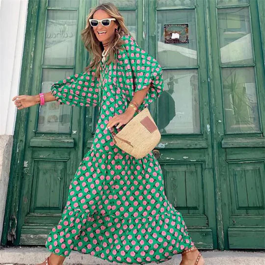 Theresa - Boho Langes Kleid